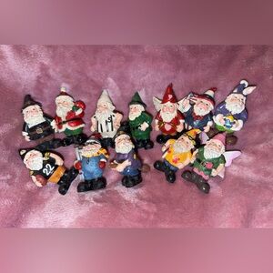Vintage Whimsical holiday Gnome Figurine Collection